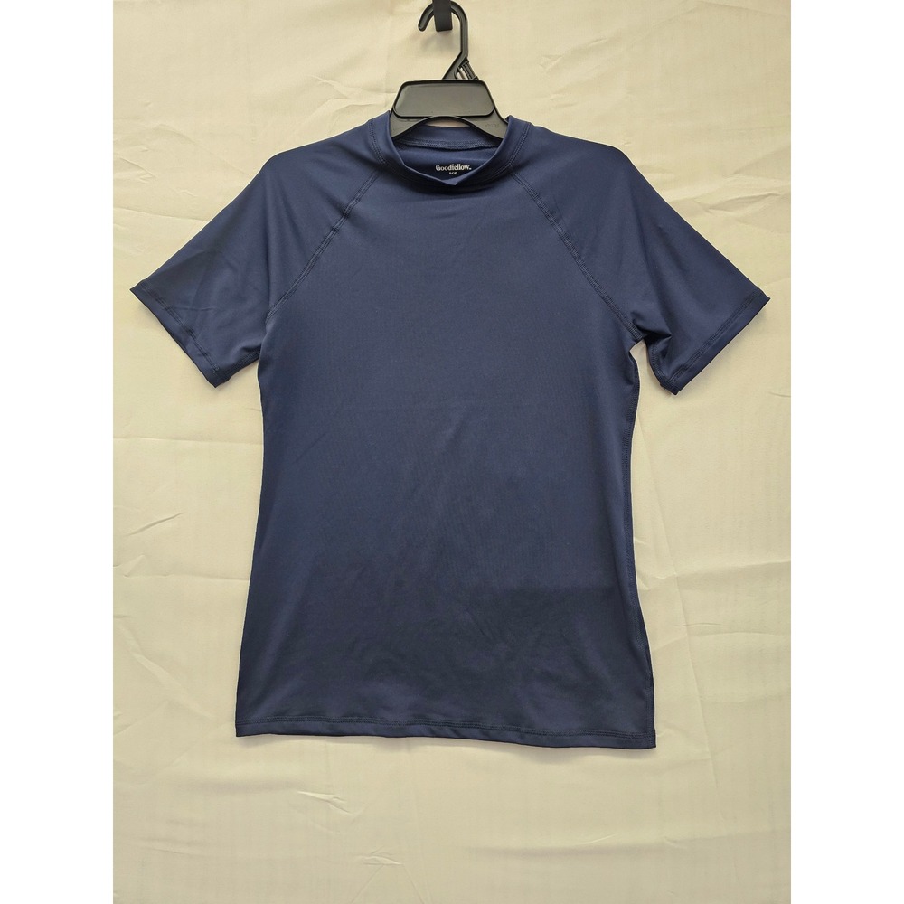 Goodfellow & Co Mens Short Sleeve Rashguard Navy Blue Slim Fit S 281001126‎